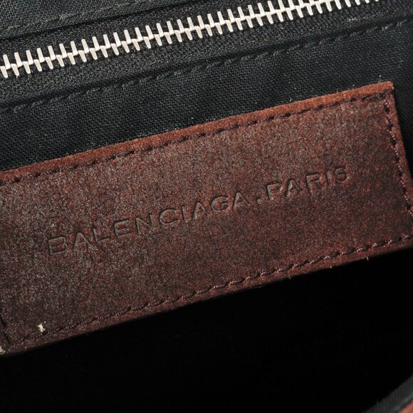 Balenciaga Brown Suede Saddle Work Bag - Picture 13 of 14